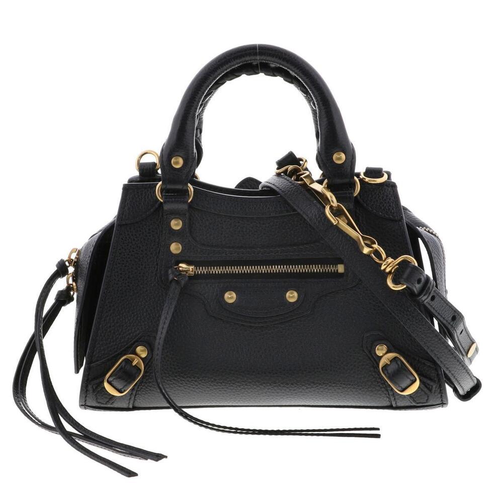 BALENCIAGA Neo City Bag Handbag Black A